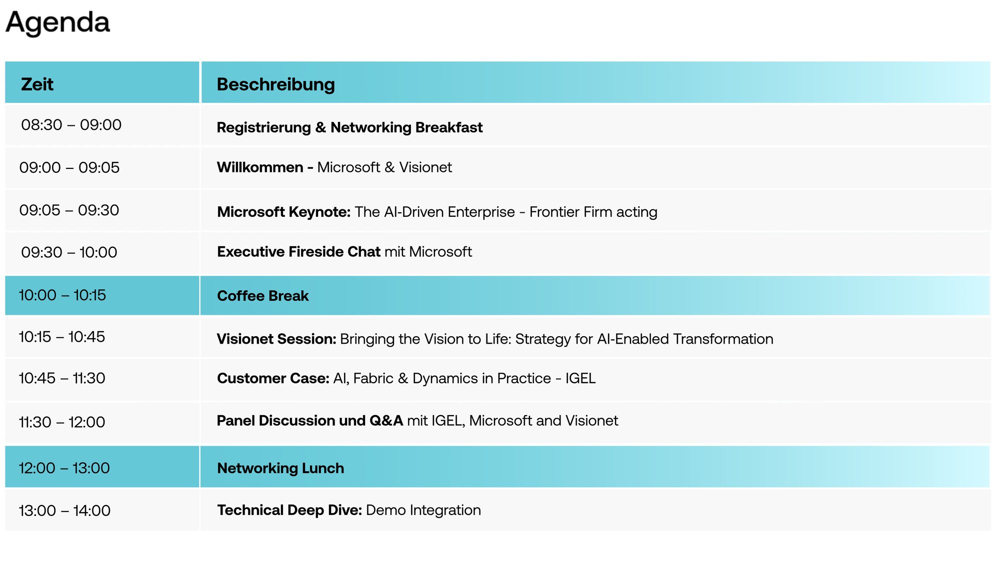 Agenda-Webseite